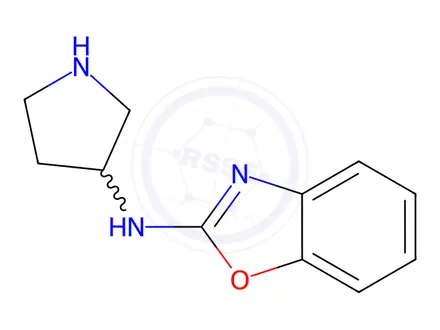 Chemical structure of Benzooxazol-2-yl-pyrrolidin-3-yl-aMine hydrochloride