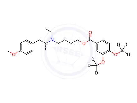 Chemical structure of Mebeverine D6