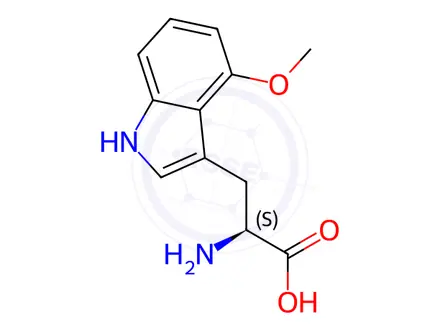 Chemical structure of 4-Methoxy-L-tryptophan