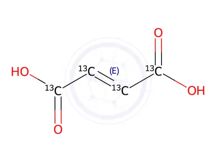 Chemical structure of FUMARIC ACID 13C4