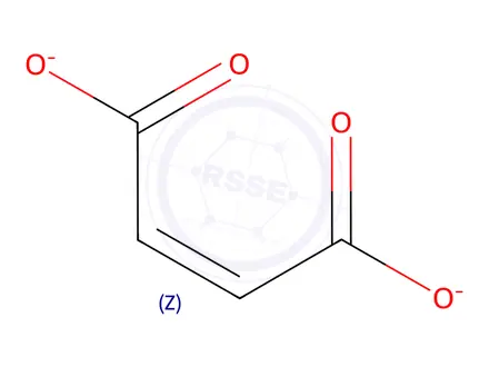Chemical structure of maleic acid, lithium salt