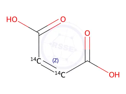 Chemical structure of MALEIC ACID, [2,3-14C]