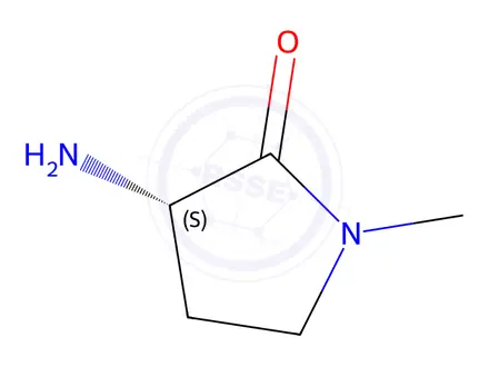 Chemical structure of (S)-3-Amino-1-methylpyrrolidin-2-one