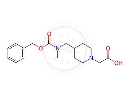 Chemical structure of 2-(4-(((2-(Benzyloxy)-2-oxoethyl)amino)methyl)piperidin-1-yl)acetic acid