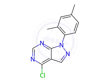 Chemical structure of 4-Chloro-1-(2,4-dimethylphenyl)-1H-pyrazolo[3,4-d]pyrimidine