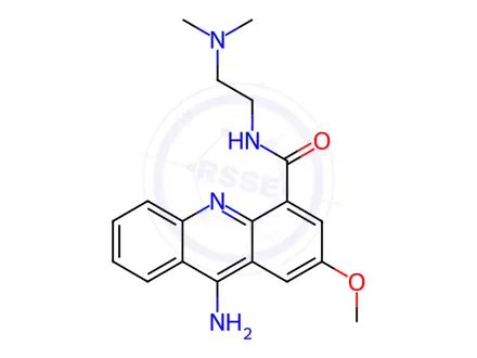 Chemical structure of 9-Amino-N-(2-(dimethylamino)ethyl)-2-methoxyacridine-4-carboxamide dihydrochloride