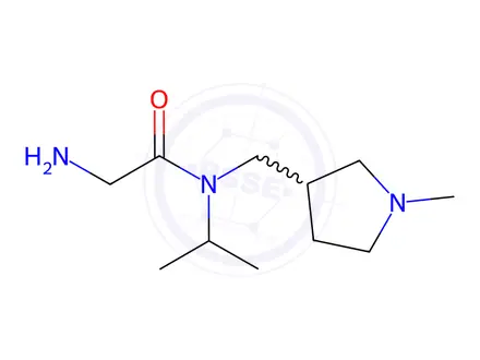 Chemical structure of 2-Amino-N-isopropyl-N-((1-methylpyrrolidin-3-yl)methyl)acetamide