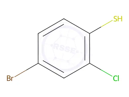 Chemical structure of 4-Bromo-2-chlorobenzene-1-thiol