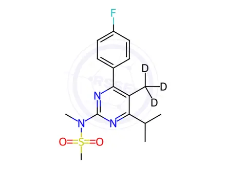 Chemical structure of N-[4-(4-Fluorophenyl)-5-methyl-6-(1-methylethyl)-2-pyrimidinyl]-N-methylmethanesulfonamide-d3
