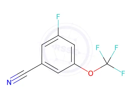 Chemical structure of 3-Fluoro-5-(trifluoroMethoxy)benzonitrile, 97%