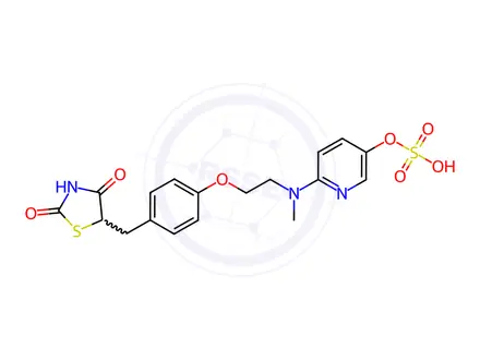 Chemical structure of 5-Hydroxy rosiglitazone sulfate