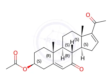 Chemical structure of 16-Dehydro Pregnenolone Acetate Impurity 8