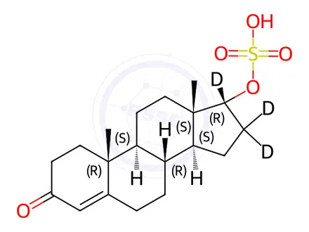 Chemical structure of Epitestosterone Sulfate-d3 Triethylamine Salt