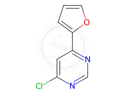 Chemical structure of 4-chloro-6-(furan-2-yl)pyrimidine