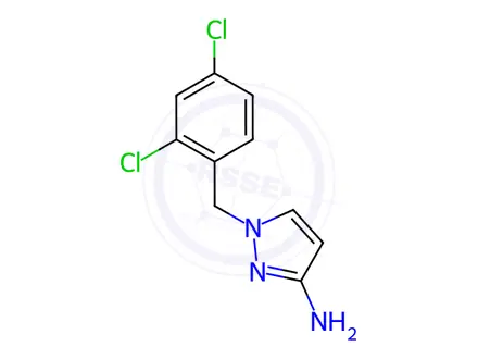Chemical structure of 1-(2,4-Dichlorobenzyl)-1H-pyrazol-3-amine