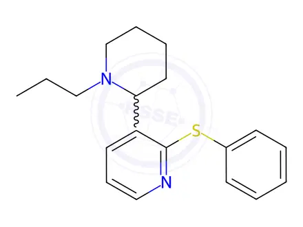 Chemical structure of 2-(Phenylthio)-3-(1-propylpiperidin-2-yl)pyridine