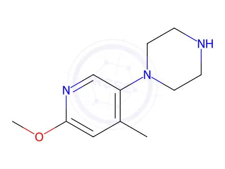 Chemical structure of Piperazine, 1-(6-methoxy-4-methyl-3-pyridinyl)-