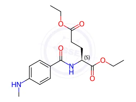 Chemical structure of 1,5-Diethyl N-[4-(methylamino)benzoyl]-L-glutamate