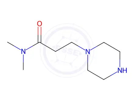 Chemical structure of N,N-dimethyl-3-(piperazin-1-yl)propanamide dihydrochloride