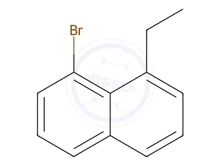 Chemical structure of Naphthalene, 1-bromo-8-ethyl-