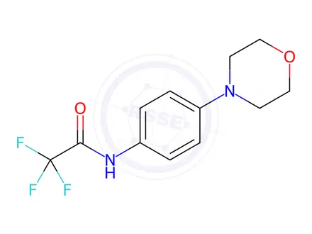 Chemical structure of 2,2,2-trifluoro-N-(4-morpholinophenyl)acetamide