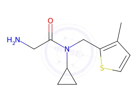 Chemical structure of 2-Amino-N-cyclopropyl-N-((3-methylthiophen-2-yl)methyl)acetamide