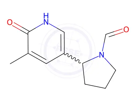Chemical structure of 2-(5-Methyl-6-oxo-1,6-dihydropyridin-3-yl)pyrrolidine-1-carbaldehyde