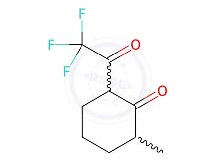 Chemical structure of Cyclohexanone, 2-methyl-6-(trifluoroacetyl)-(9CI)