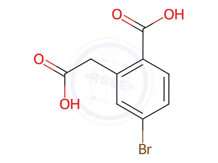 Chemical structure of 4-Bromo-2-(carboxymethyl)benzoic acid