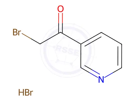 Chemical structure of 3-(Bromoacetyl)pyridine Hydrobromide