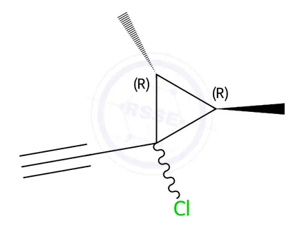 Chemical structure of Cyclopropane, 1-chloro-1-ethynyl-2,3-dimethyl-, (1alpha,2alpha,3beta)-(9CI)