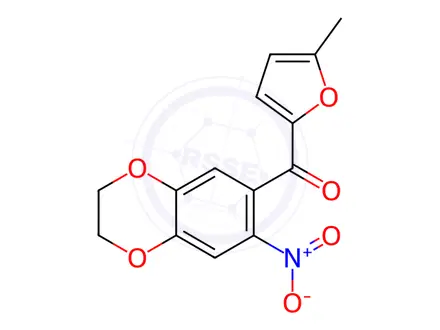 Chemical structure of (5-Methylfuran-2-yl)(7-nitro-2,3-dihydrobenzo[b][1,4]dioxin-6-yl)methanone