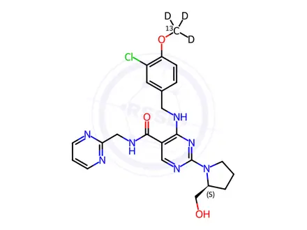 Chemical structure of Avanafil 13CD3
