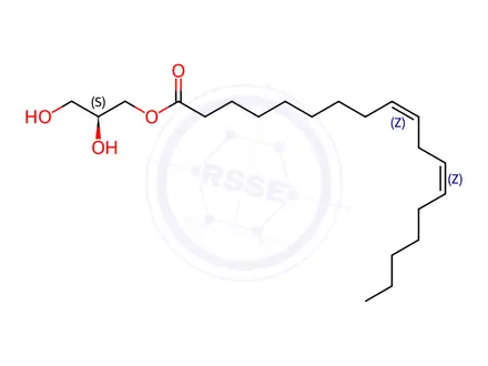 Chemical structure of Monostearin Impurity 31 (Glyceryl Linoleate) (Mixture of isomers)