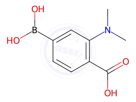 Chemical structure of 4-Borono-2-(dimethylamino)benzoic acid