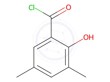 Chemical structure of Benzoyl chloride, 2-hydroxy-3,5-dimethyl-(9CI)