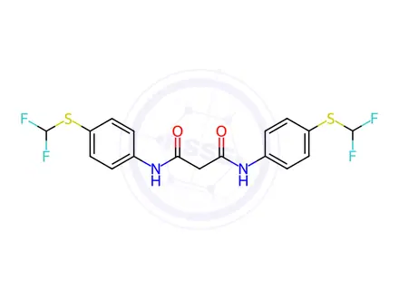 Chemical structure of N1,N3-bis(4-((difluoromethyl)thio)phenyl)malonamide