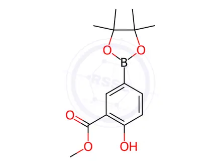 Chemical structure of Methyl 2-Hydroxy-5-(tetramethyl-1,3,2-dioxaborolan-2-yl)benzoate
