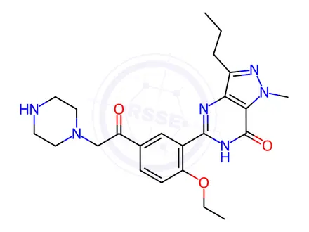 Chemical structure of N-Desethylacetildenafil