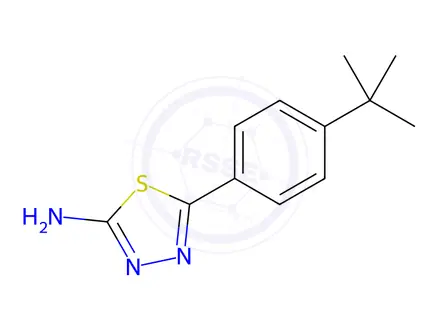 Chemical structure of 2-Amino-5-(4-tert-butylphenyl)-1,3,4-thiadiazole