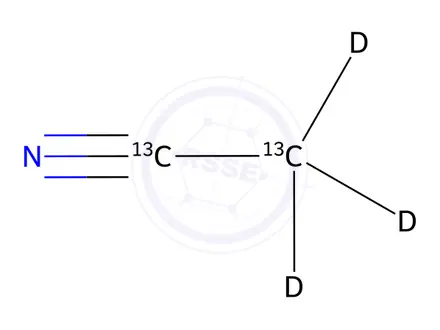 Chemical structure of Acetonitrile-13C2-d3
