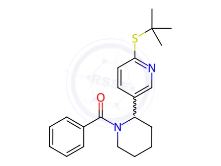 Chemical structure of (2-(6-(tert-Butylthio)pyridin-3-yl)piperidin-1-yl)(phenyl)methanone