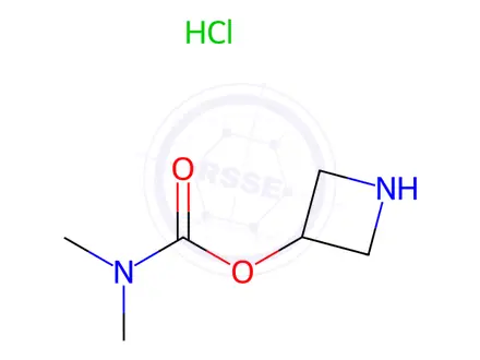Chemical structure of Azetidin-3-yl dimethylcarbamate hydrochloride