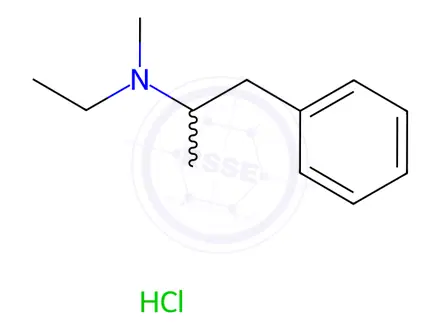 Chemical structure of Ethylmetamfetamine Hydrochloride