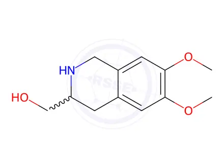 Chemical structure of (6,7-Dimethoxy-1,2,3,4-tetrahydroisoquinolin-3-yl)methanol hydrochloride