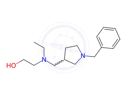 Chemical structure of 2-(((1-Benzylpyrrolidin-3-yl)methyl)(ethyl)amino)ethanol