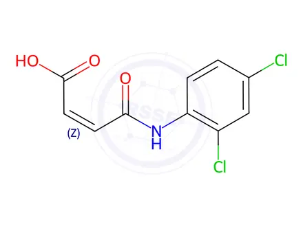 Chemical structure of (Z)-4-((2,4-Dichlorophenyl)amino)-4-oxobut-2-enoic acid