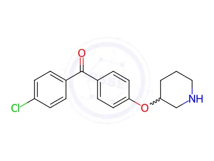 Chemical structure of (4-Chlorophenyl)[4-(3-piperidinyloxy)phenyl]-methanone