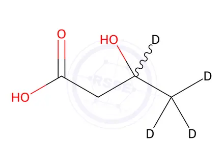 Chemical structure of Lactic Acid Impurity 90-d4