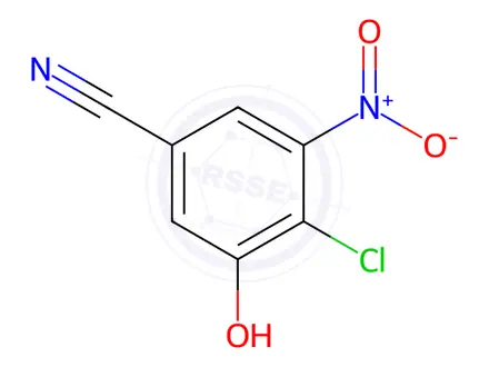 Chemical structure of Benzonitrile, 4-chloro-3-hydroxy-5-nitro-